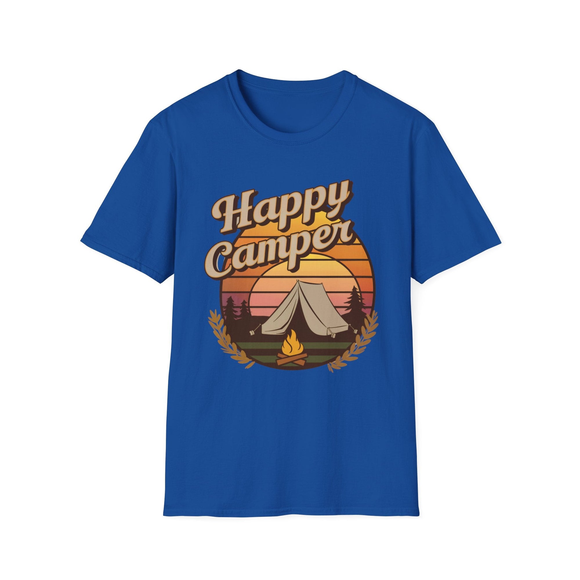 Cheerful Camping Sunset Scene Graphic T-Shirt - RVTees