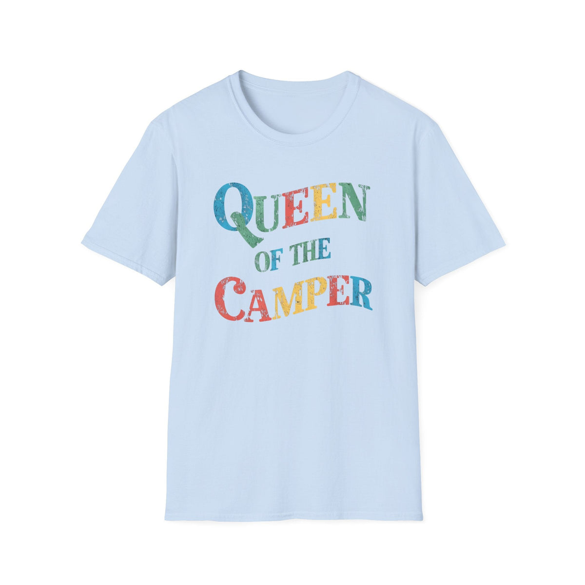 Stylish Queen of the Camper Graphic Printed T-Shirt - RVTees