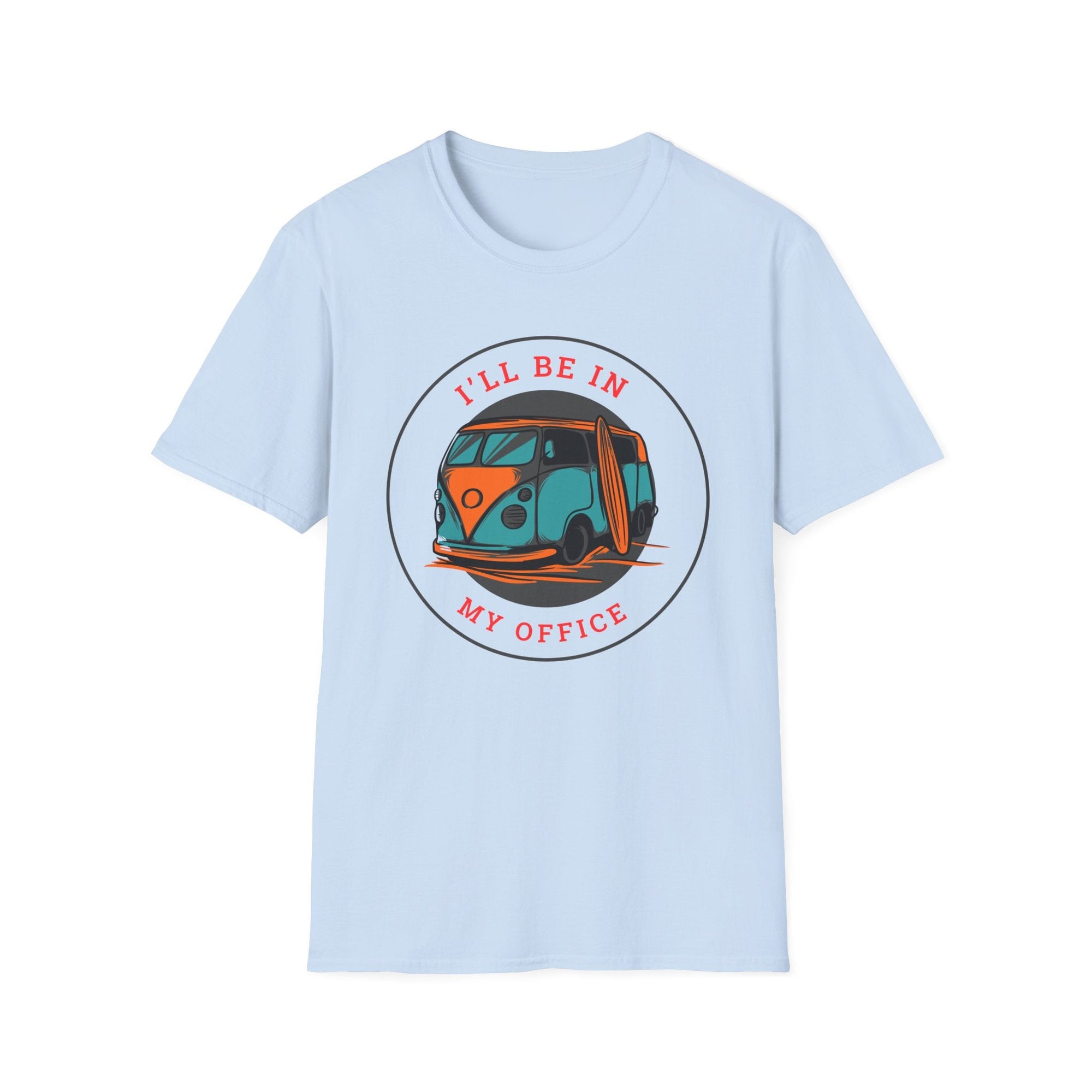 Unique Retro Van Design I'll Be In My Office T-Shirt - RVTees