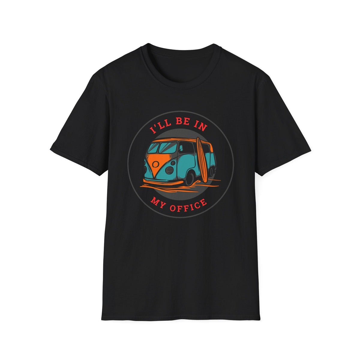 Unique Retro Van Design I&#39;ll Be In My Office T-Shirt - RVTees