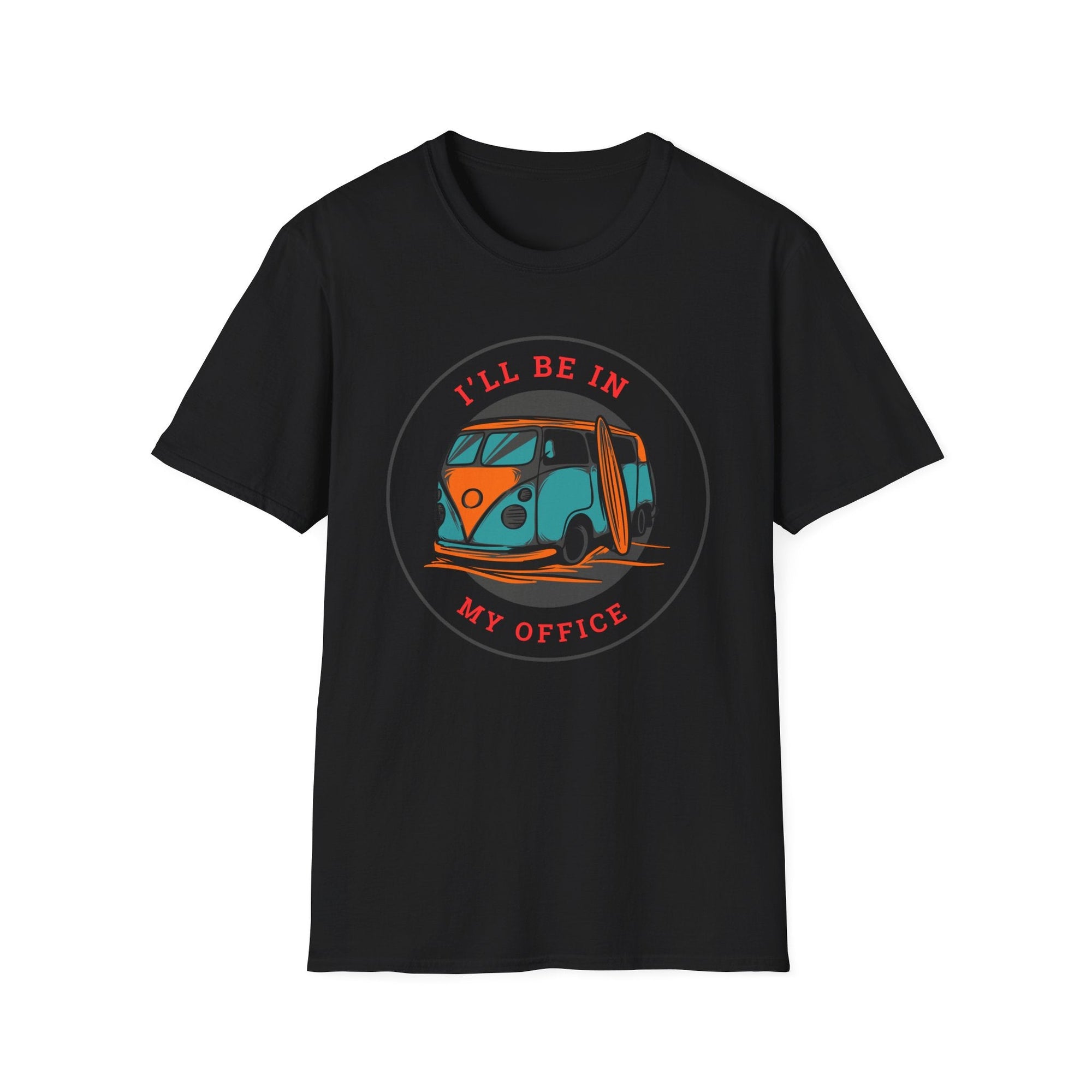 Unique Retro Van Design I'll Be In My Office T-Shirt - RVTees